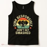 retro Pickleball Dink Responsibly Don't Get Smashed Tank Top thumb 2