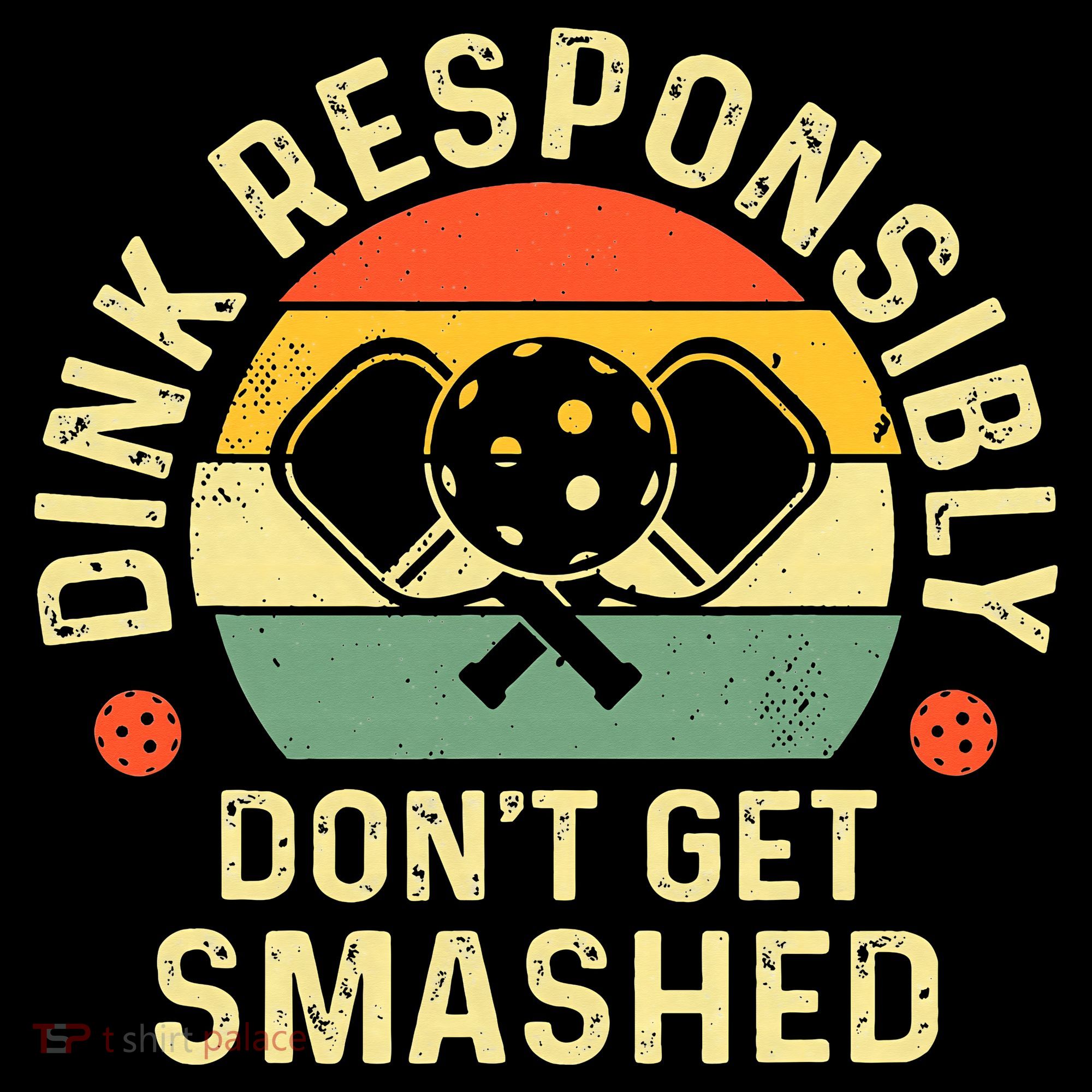 retro Pickleball Dink Responsibly Don't Get Smashed Visor