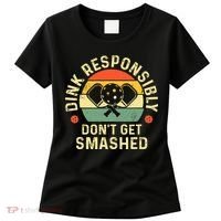 retro Pickleball Dink Responsibly Don't Get Smashed Women's T-Shirt thumb 0