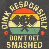 retro Pickleball Dink Responsibly Don't Get Smashed Vector Backpack thumb 2