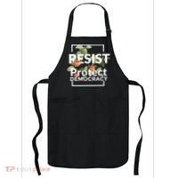 Resist Protect Democracy Subtle Retro Floral Anti Trump  Apron thumb 0