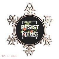 Resist Protect Democracy Subtle Retro Floral Anti Trump  Ornament thumb 0