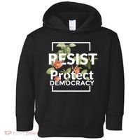Resist Protect Democracy Subtle Retro Floral Anti Trump  Toddler Hoodie thumb 0