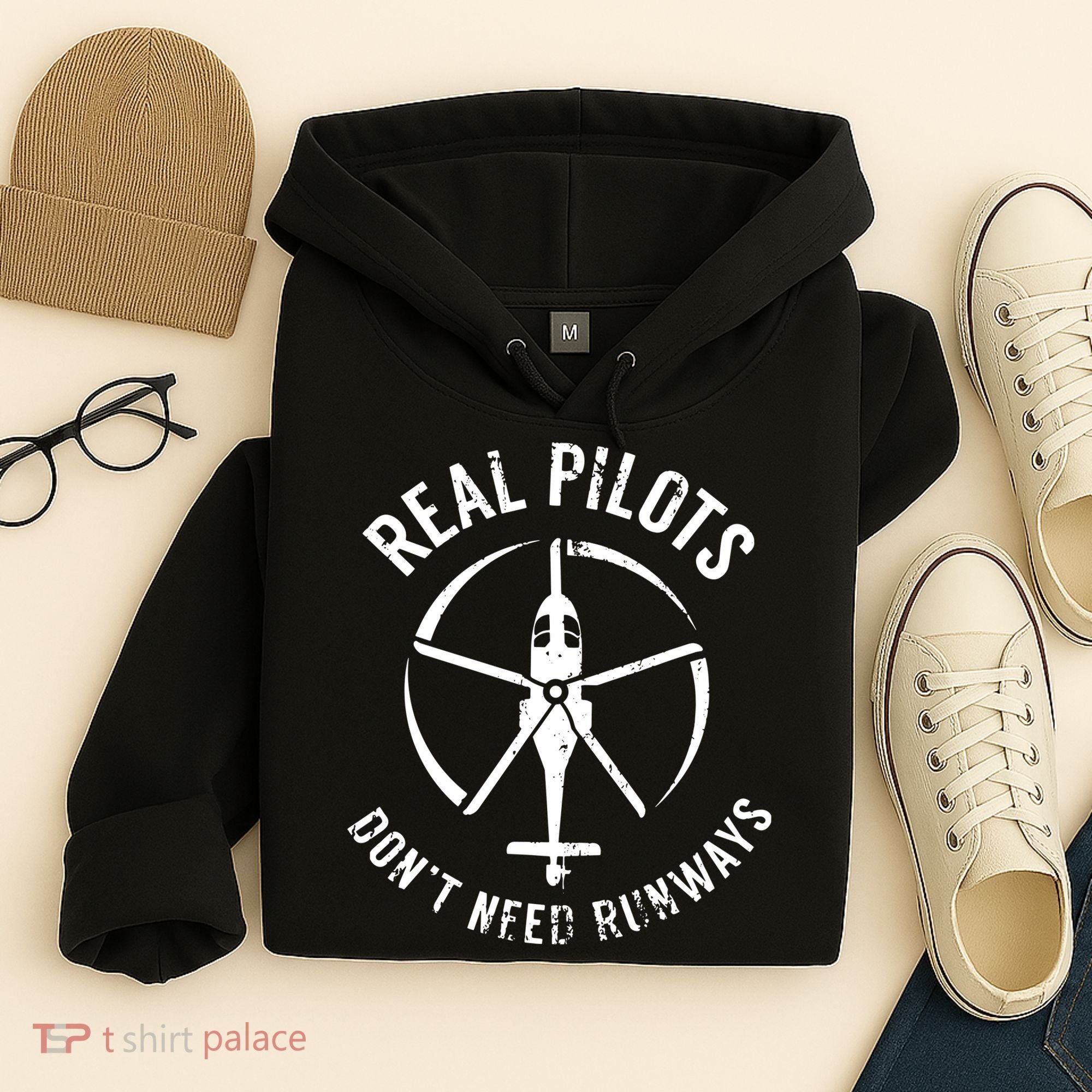 Real Pilots Dont Need Runways Pilot Helicopter Hoodie