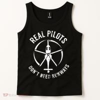 Real Pilots Dont Need Runways Pilot Helicopter Tank Top thumb 2
