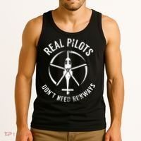 Real Pilots Dont Need Runways Pilot Helicopter Tank Top thumb 3
