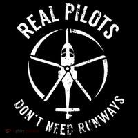 Real Pilots Dont Need Runways Pilot Helicopter Women's Long Sleeve Shirt thumb 2