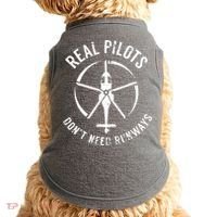 Real Pilots Dont Need Runways Pilot Helicopter Doggie Tank thumb 0