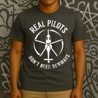 Real Pilots Dont Need Runways Pilot Helicopter T-Shirt thumb 3