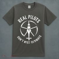 Real Pilots Dont Need Runways Pilot Helicopter T-Shirt thumb 4