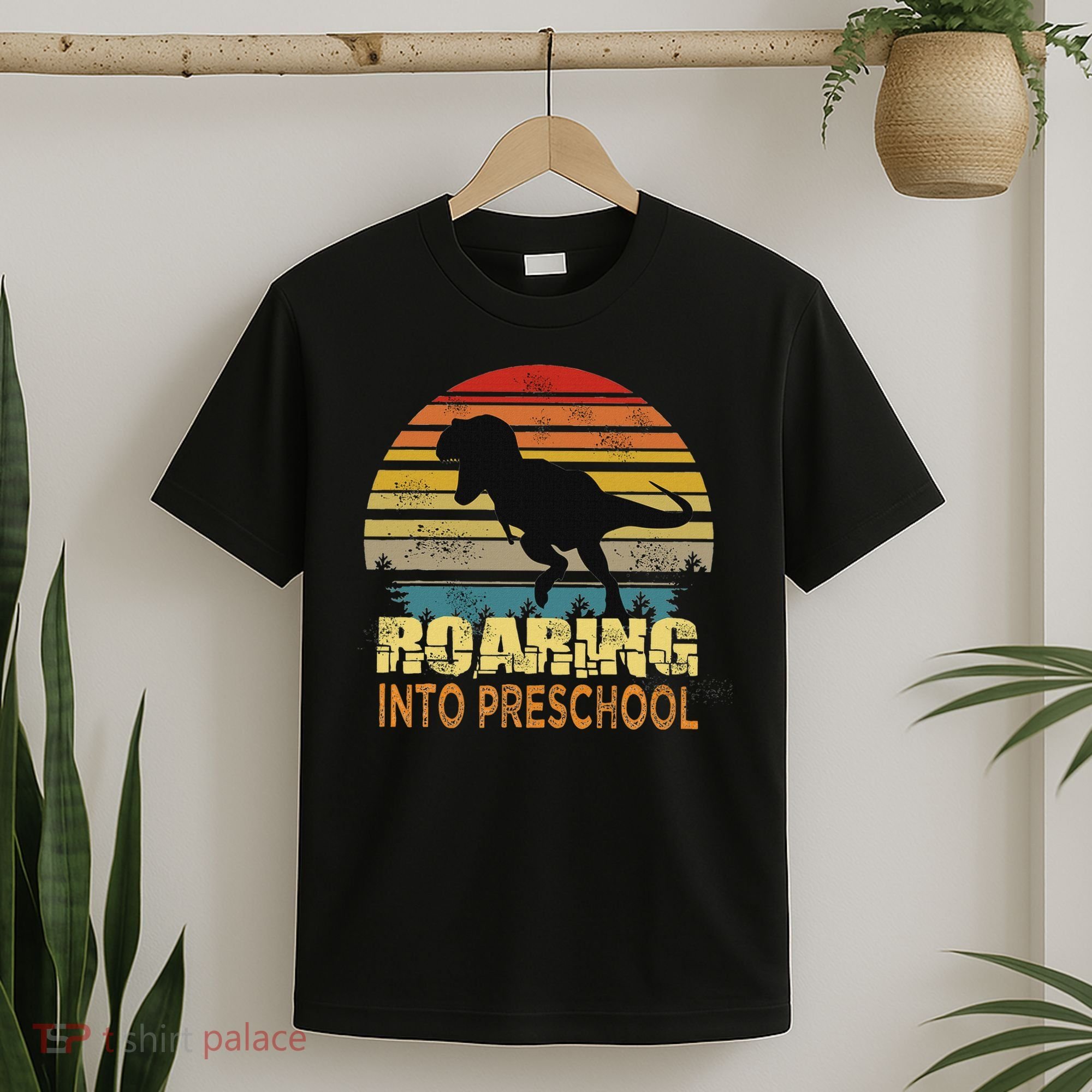 Roaring Preschool Dinosaur Back To School First Day Boys T-Shirt