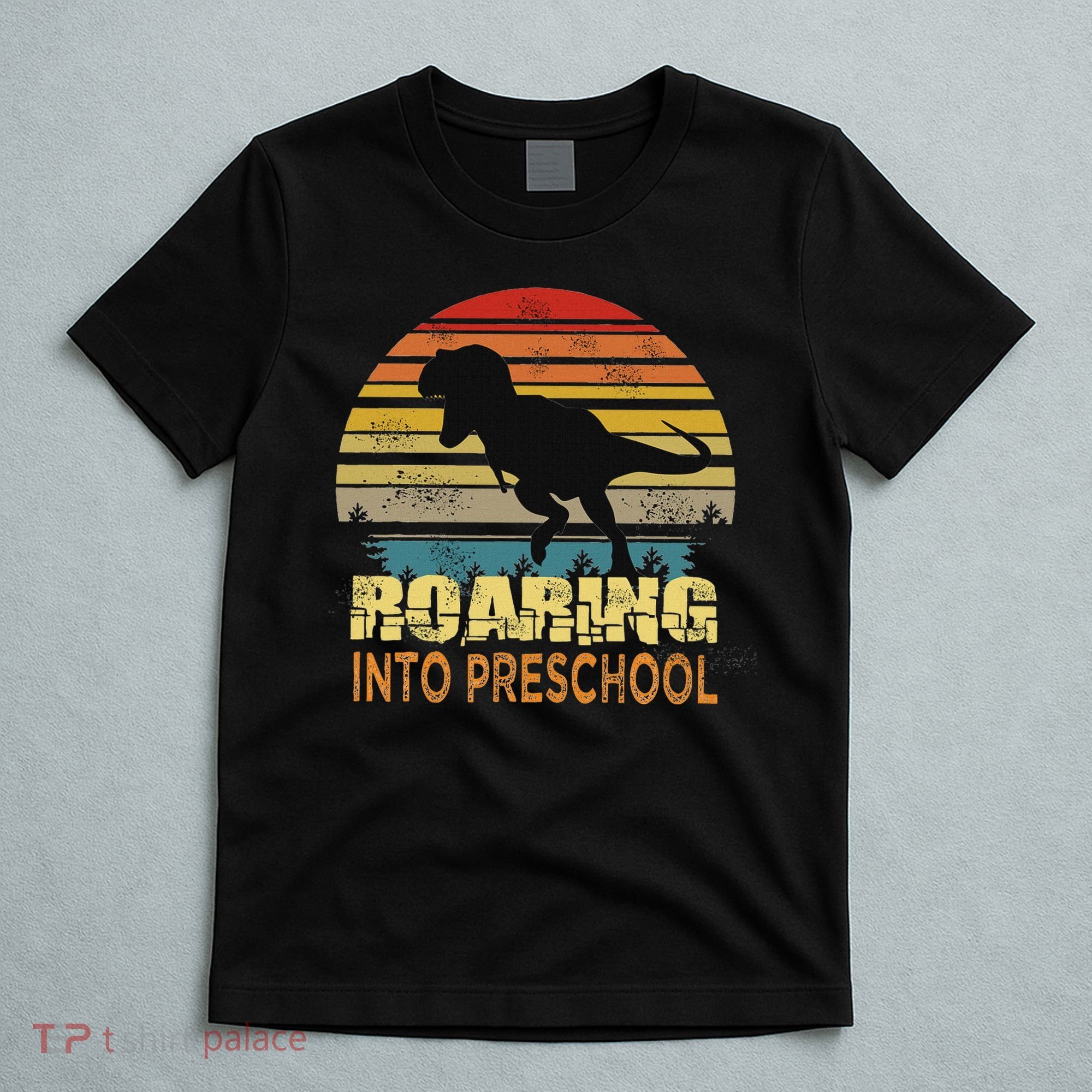 Roaring Preschool Dinosaur Back To School First Day Boys T-Shirt