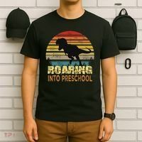 Roaring Preschool Dinosaur Back To School First Day Boys T-Shirt thumb 6