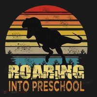 Roaring Preschool Dinosaur Back To School First Day Boys Women's Hoodie thumb 2