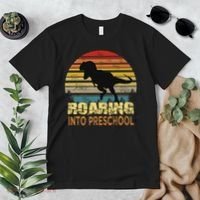 Roaring Preschool Dinosaur Back To School First Day Boys Premium T-Shirt thumb 2