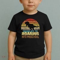 Roaring Preschool Dinosaur Back To School First Day Boys Toddler T-Shirt thumb 2