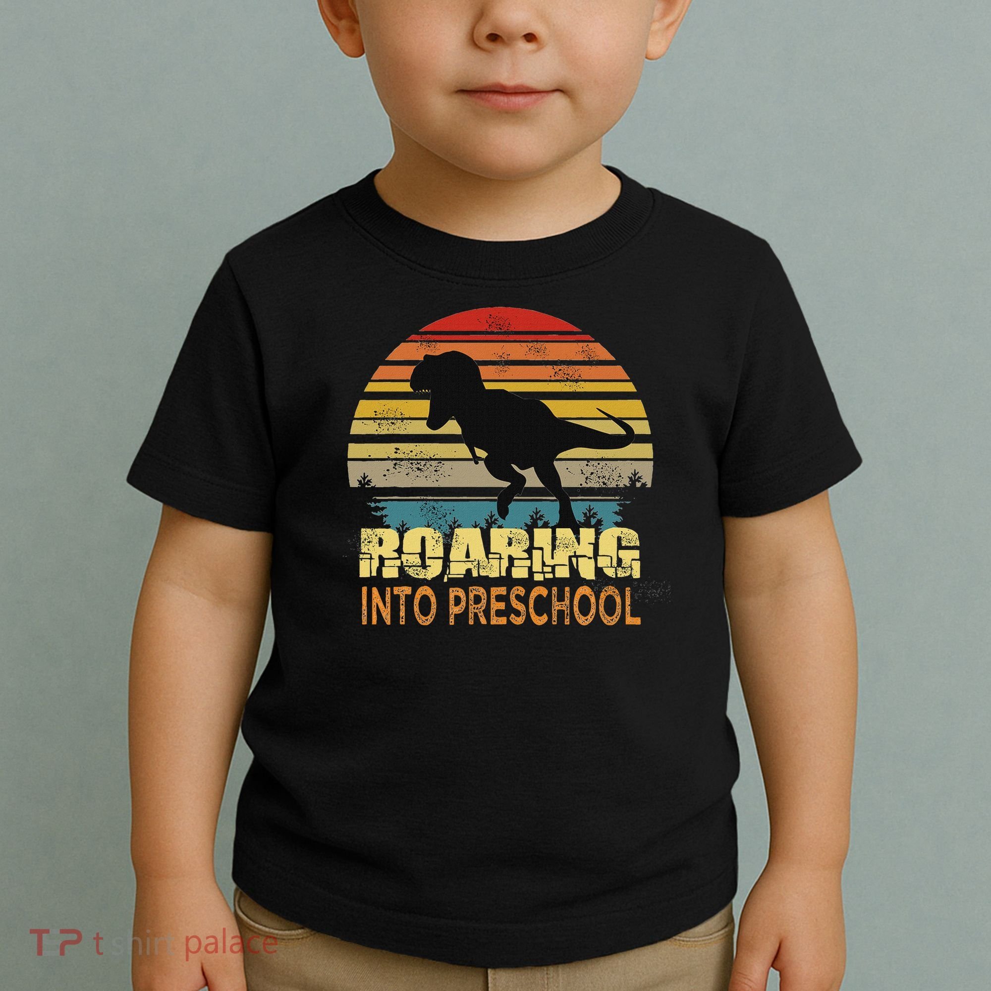 Roaring Preschool Dinosaur Back To School First Day Boys Toddler T-Shirt