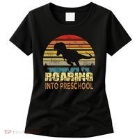 Roaring Preschool Dinosaur Back To School First Day Boys Women's T-Shirt thumb 0