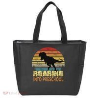 Roaring Preschool Dinosaur Back To School First Day Boys Tote Bag thumb 0