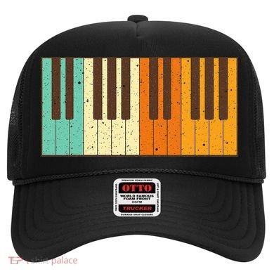 Retro Piano Design For Musician Piano Player Hat