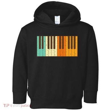 Retro Piano Design For Musician Piano Player Toddler Hoodie
