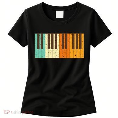 Retro Piano Design For Musician Piano Player Women's T-Shirt