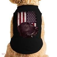 Realistic Patriotic Dog Portrait With USA Flag Backdrop Doggie Tank thumb 0
