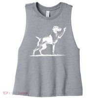 Rude Pointer Dog Asshole German Shorthaired Pointer Dog Women's Racerback Cropped Tank thumb 0