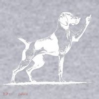 Rude Pointer Dog Asshole German Shorthaired Pointer Dog Women's Racerback Cropped Tank thumb 2