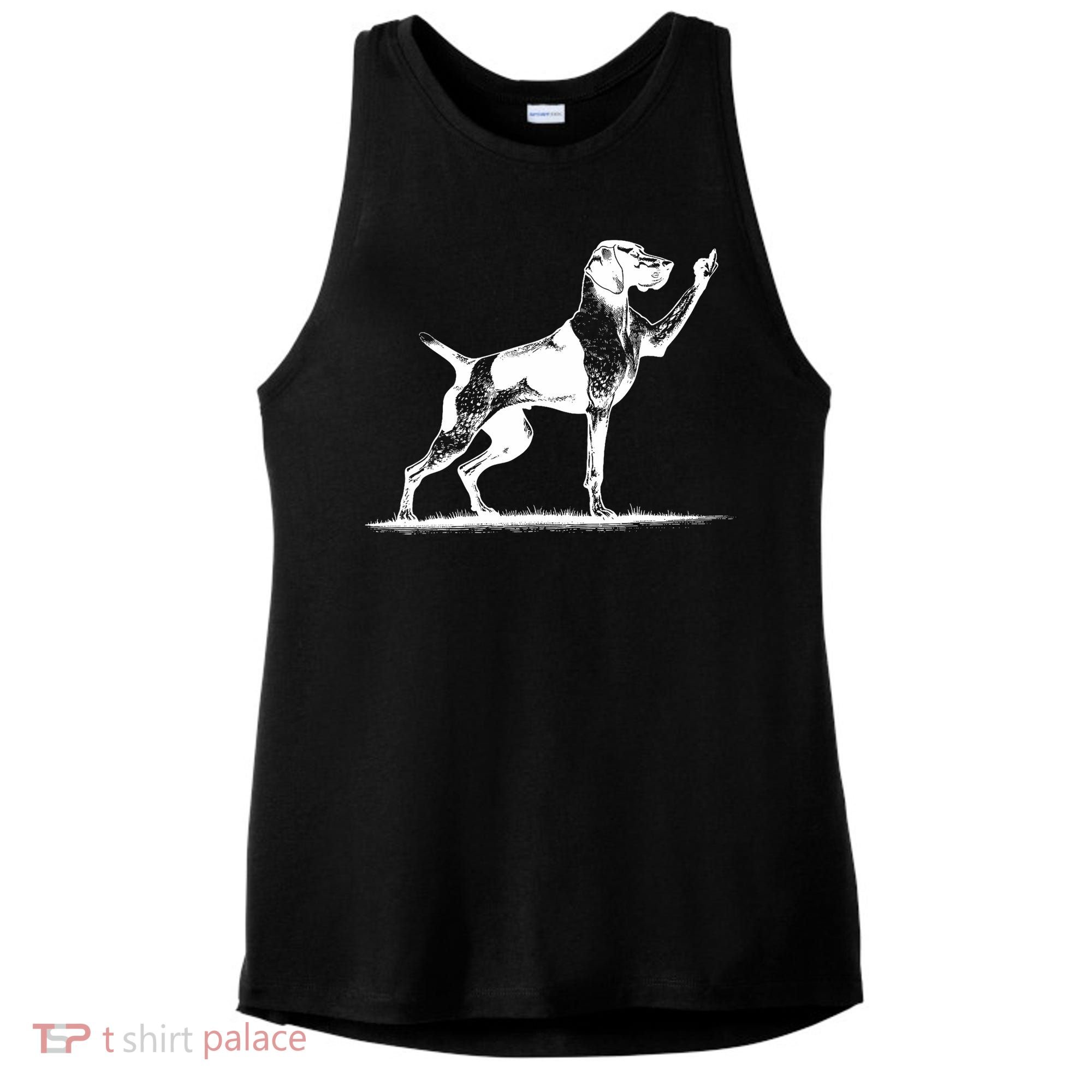 Rude Pointer Dog Asshole German Shorthaired Pointer Dog Ladies PosiCharge Tri-Blend Wicking Tank