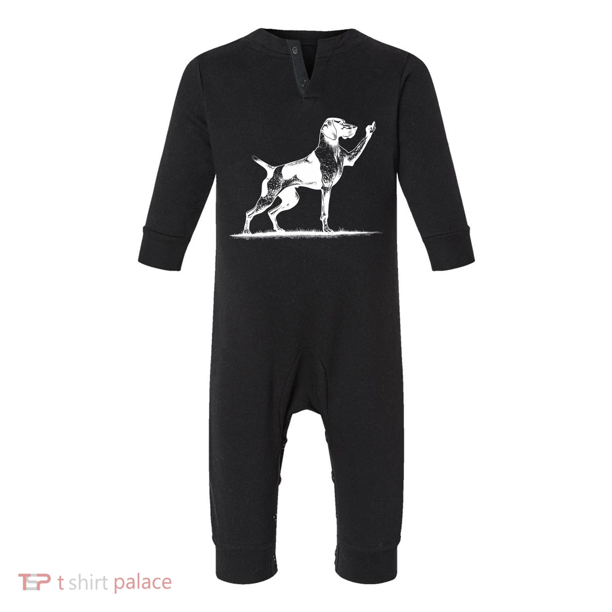 Rude Pointer Dog Asshole German Shorthaired Pointer Dog Infant Fleece One Piece