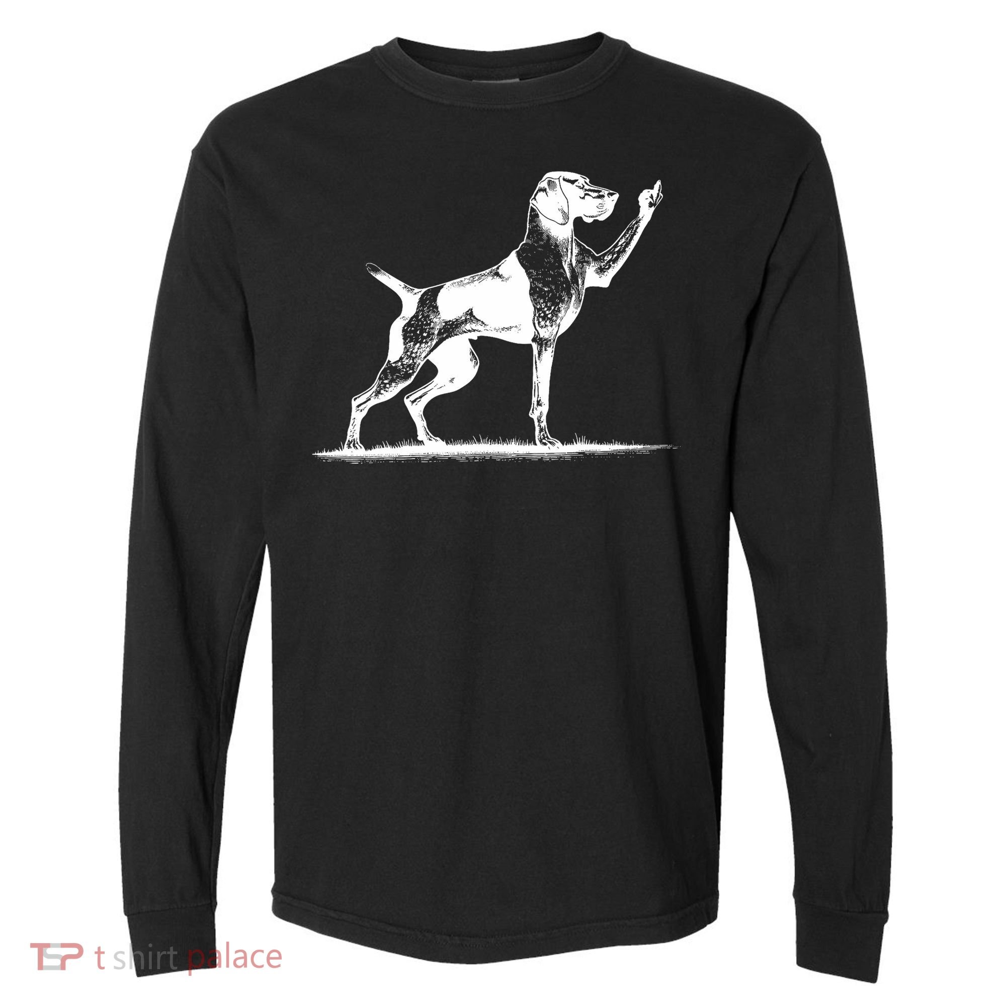 Rude Pointer Dog Asshole German Shorthaired Pointer Dog Comfort Colors Heavyweight Long Sleeve T-Shirt