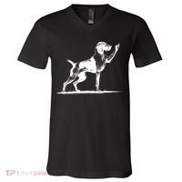 Rude Pointer Dog Asshole German Shorthaired Pointer Dog V-Neck T-Shirt thumb 0
