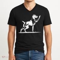 Rude Pointer Dog Asshole German Shorthaired Pointer Dog V-Neck T-Shirt thumb 2