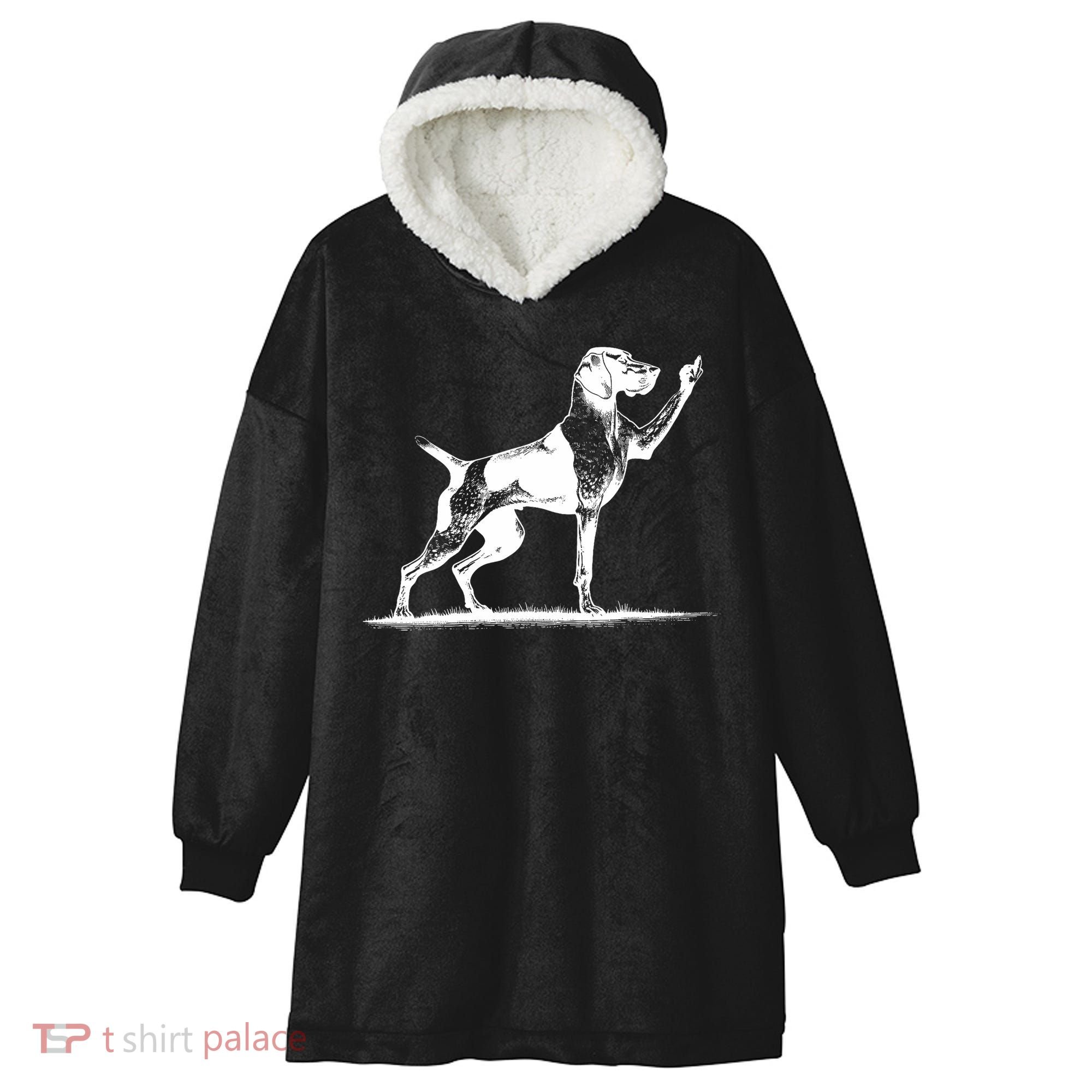 Rude Pointer Dog Asshole German Shorthaired Pointer Dog Hooded Wearable Blanket