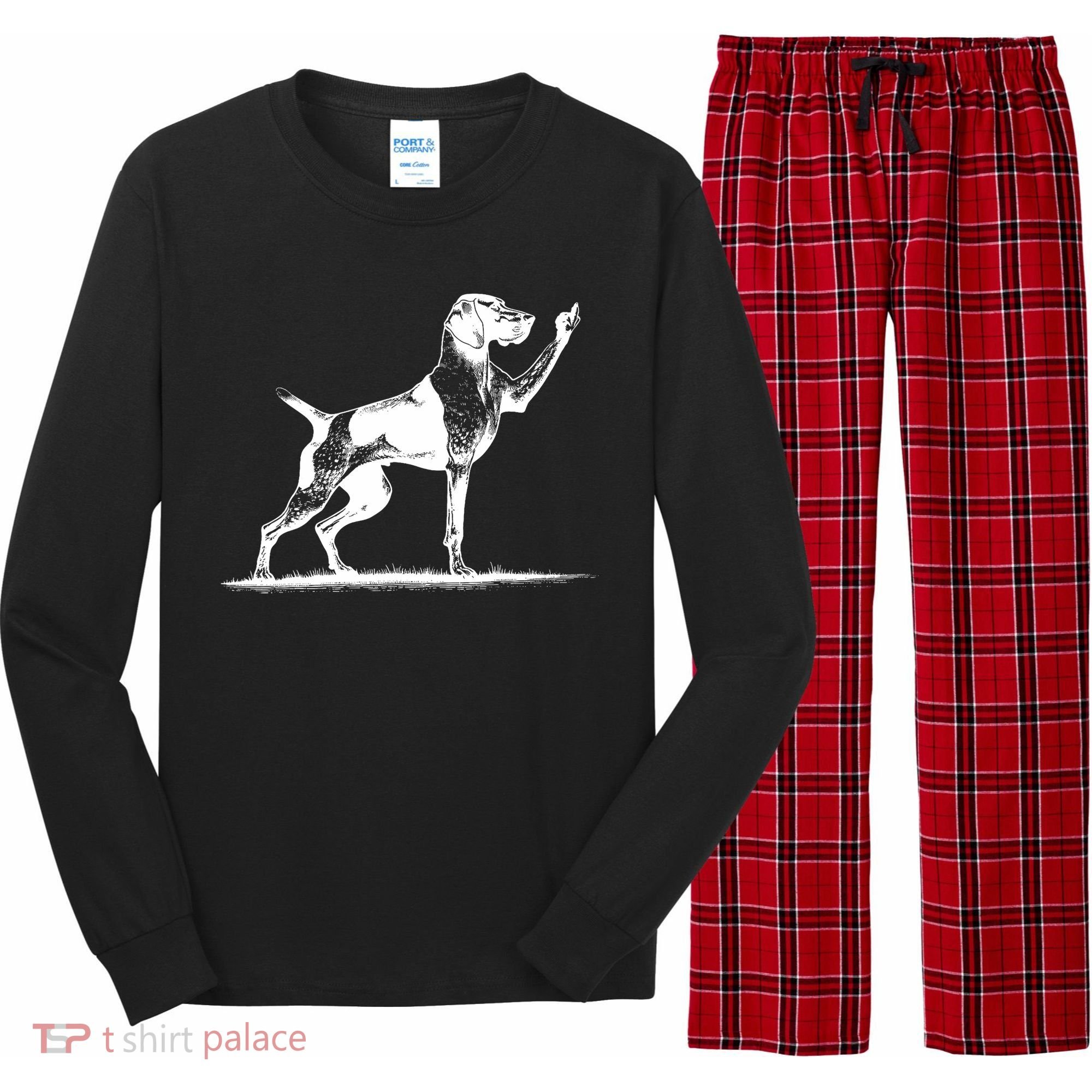 Rude Pointer Dog Asshole German Shorthaired Pointer Dog Long Sleeve Pajama Set