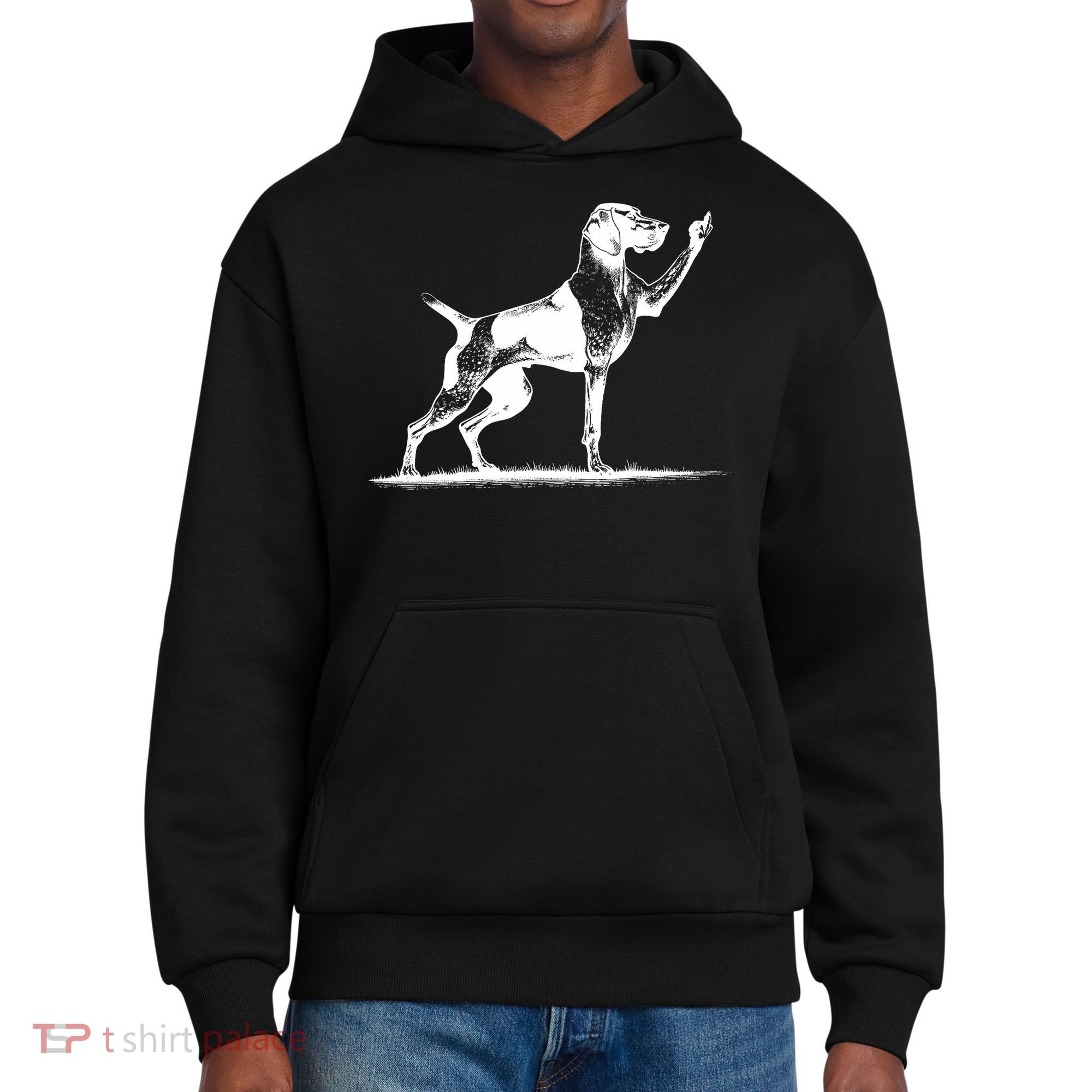 Rude Pointer Dog Asshole German Shorthaired Pointer Dog District V.I.T. Heavyweight Hoodie