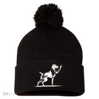 Rude Pointer Dog Asshole German Shorthaired Pointer Dog Pom Pom 12in Knit Beanie thumb 0