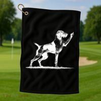 Rude Pointer Dog Asshole German Shorthaired Pointer Dog Golf Towel thumb 1