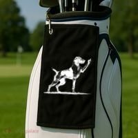 Rude Pointer Dog Asshole German Shorthaired Pointer Dog Golf Towel thumb 2