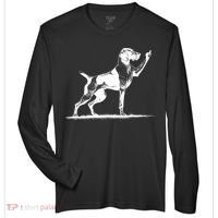 Rude Pointer Dog Asshole German Shorthaired Pointer Dog Zone Performance Long-Sleeve T-Shirt thumb 0