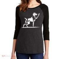 Rude Pointer Dog Asshole German Shorthaired Pointer Dog Women's Tri-Blend 3/4-Sleeve Raglan Shirt thumb 2