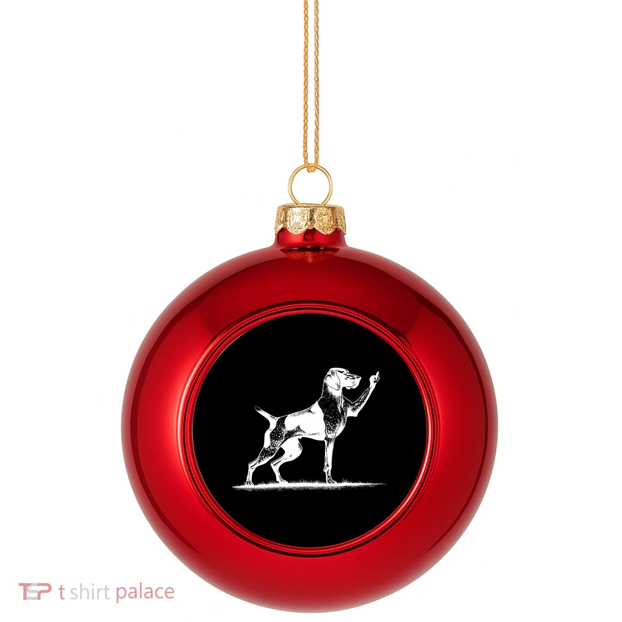 Rude Pointer Dog Asshole German Shorthaired Pointer Dog Plastic Christmas Ball Ornament