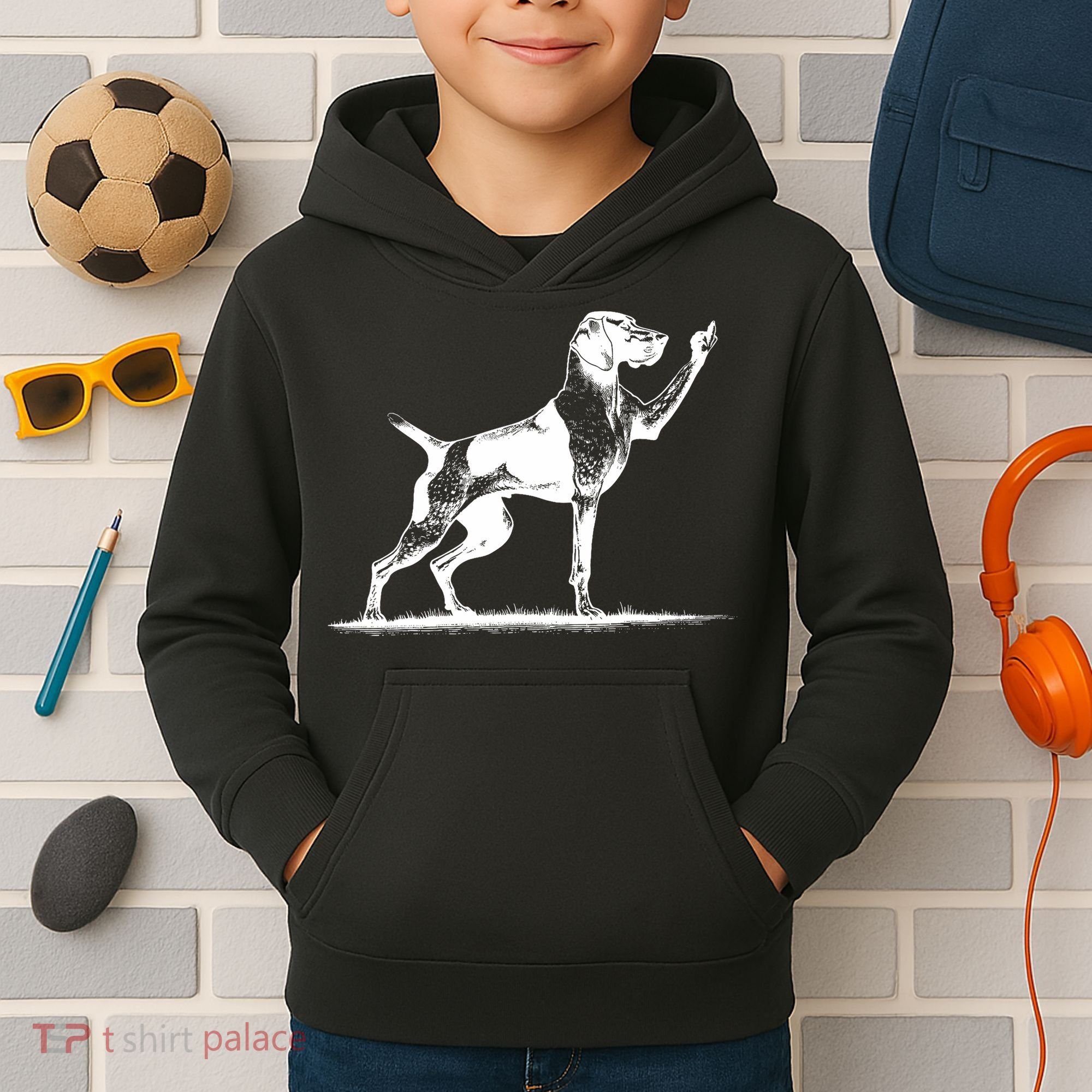 Rude Pointer Dog Asshole German Shorthaired Pointer Dog Kids Hoodie