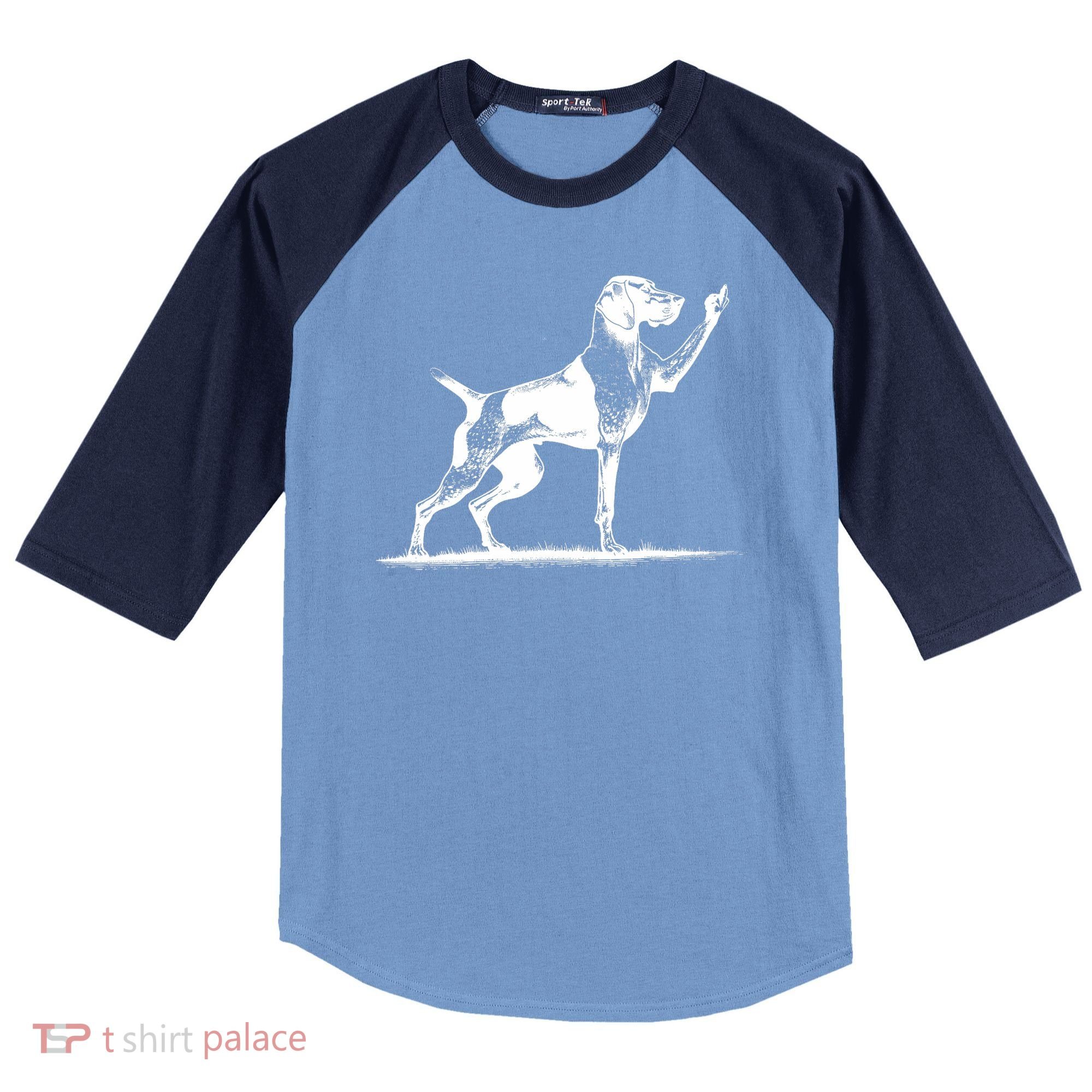 Rude Pointer Dog Asshole German Shorthaired Pointer Dog Raglan Baseball Sleeve Shirt