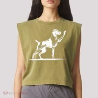 Rude Pointer Dog Asshole German Shorthaired Pointer Dog Garment-Dyed Women's Muscle Tee thumb 2