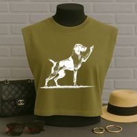 Rude Pointer Dog Asshole German Shorthaired Pointer Dog Garment-Dyed Women's Muscle Tee thumb 3