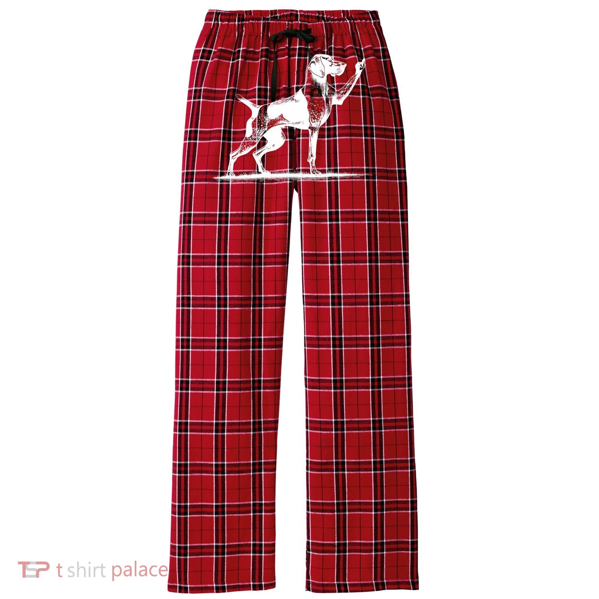 Rude Pointer Dog Asshole German Shorthaired Pointer Dog Women's Flannel Plaid Pajama Pants