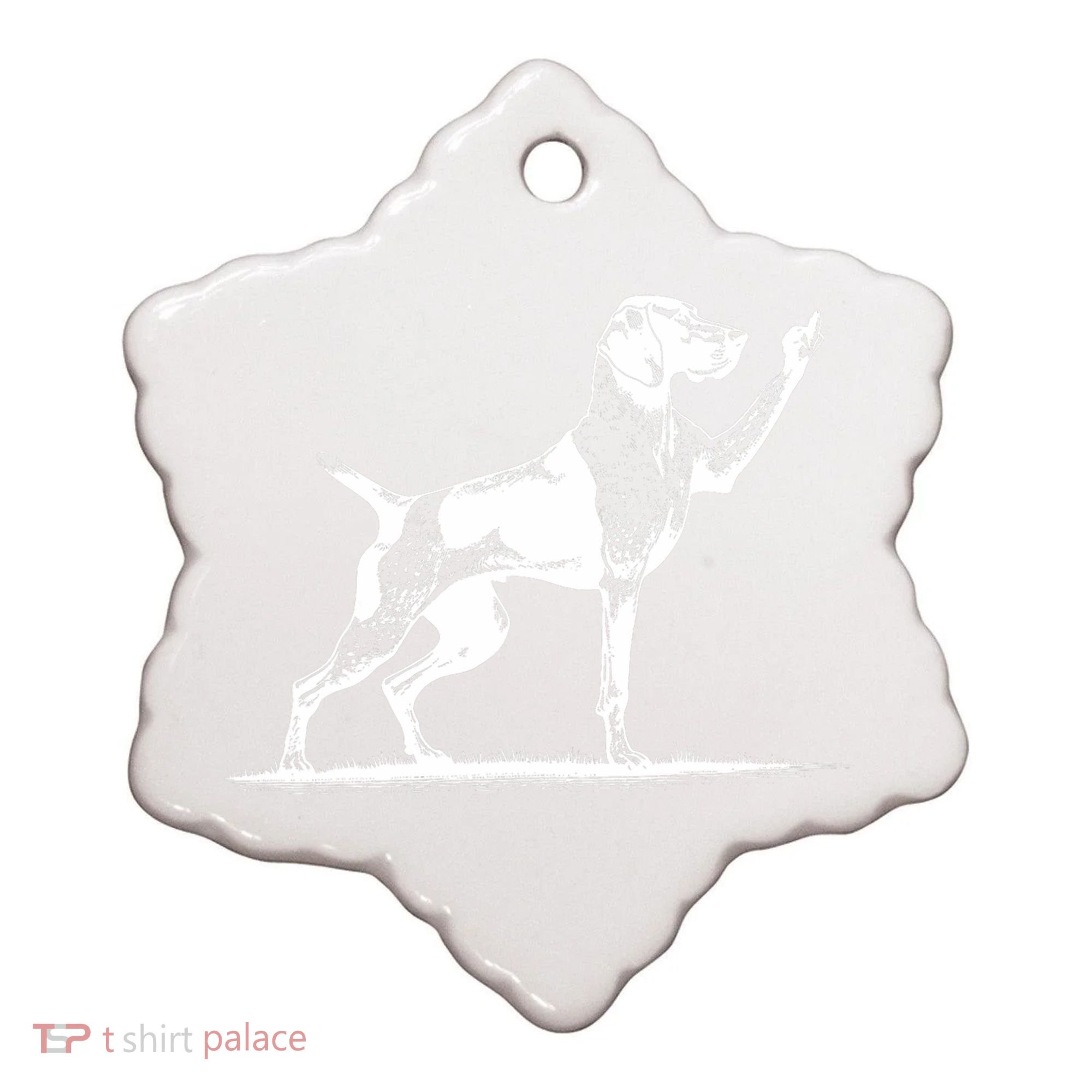 Rude Pointer Dog Asshole German Shorthaired Pointer Dog Ceramic Ornament