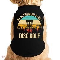 retirement plan disc golf funny disc golfing golfer frolfing Doggie Tank thumb 0